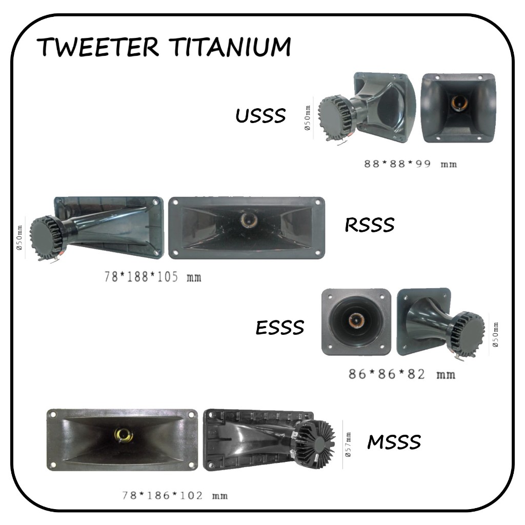 TWEETER SPEAKER WALET TITANIUM - tweeter speaker walet magnet Neodymium NHP