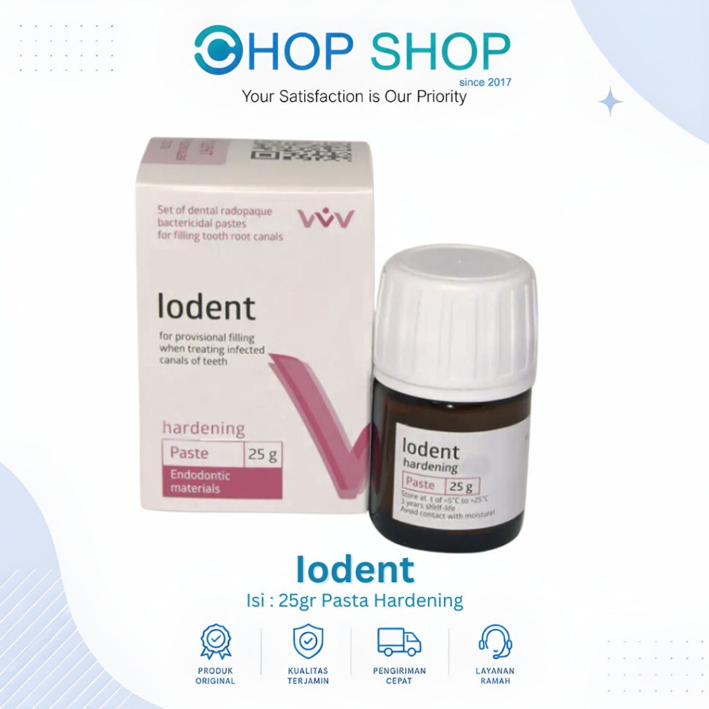 ORIGINAL Vladmiva Iodent Hardening Paste 25gr - Material Endodontik Dental Mumifikasi
