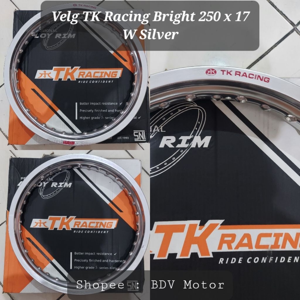 Velg TK Racing Bright 185 X 17, 215 X 17, 250 X 17 W Silver (TK Racing 185 215 250 Ring 17)