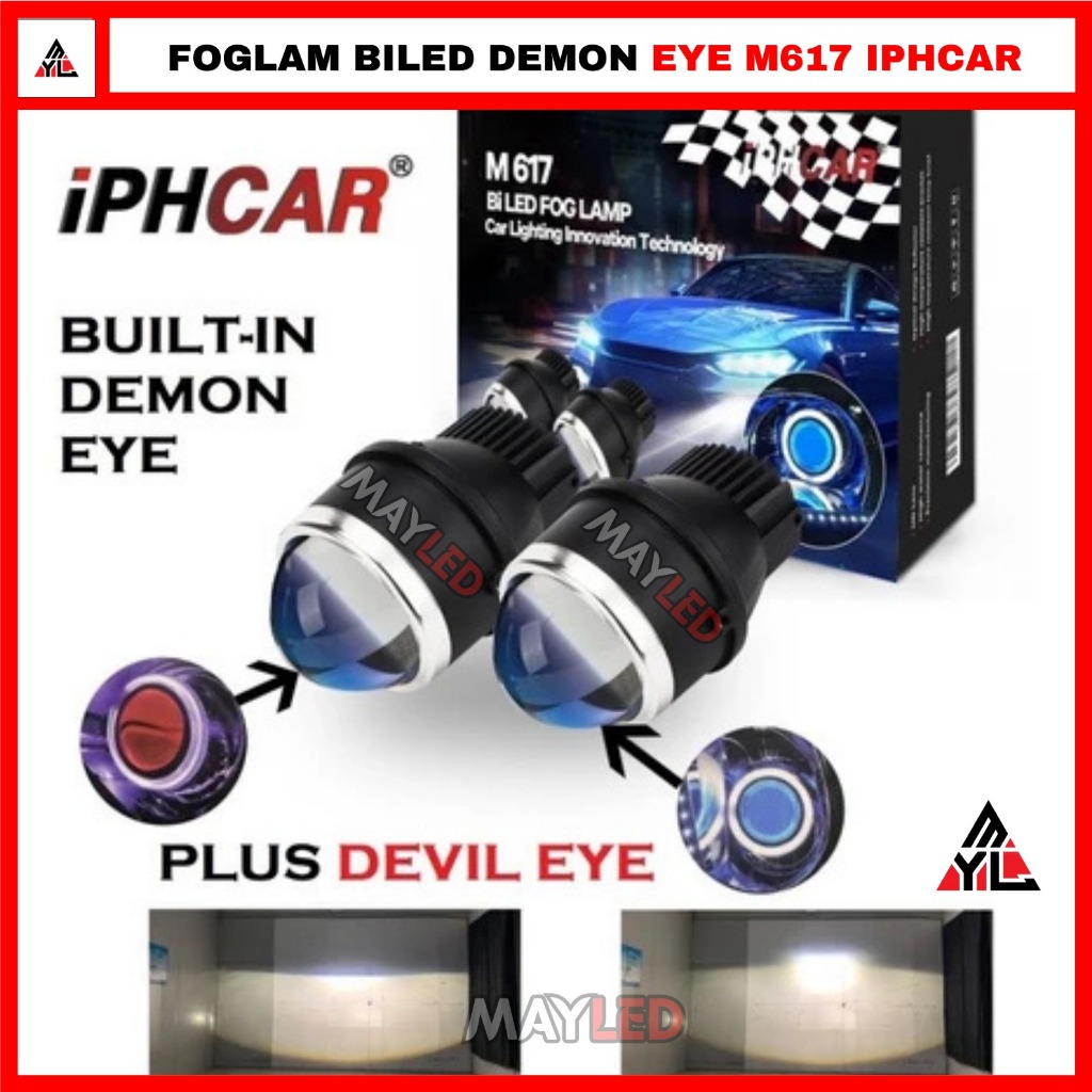 Lampu BILED FOGLAMP DEMON EYE M617 Iphcar devil eyes fog lamp projector projie fog lamp