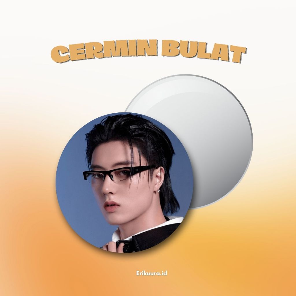 CERMIN BULAT TREASURE NEW WAV IDOL KPOP UNOFFICIAL MIRROR KACA RIAS ASAHI HARUTO DOYOUNG HYUNSUK