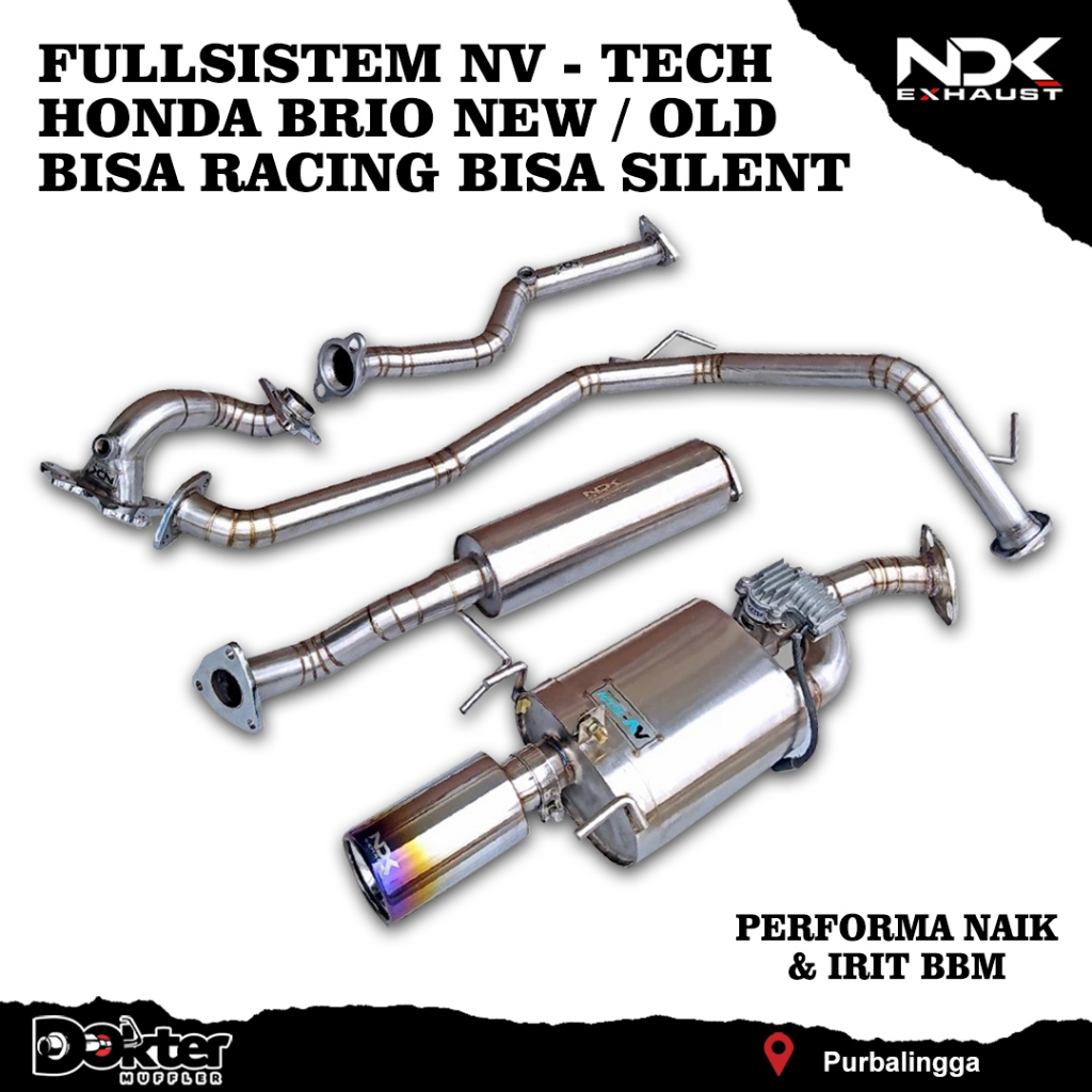 KNALPOT RACING MOBIL BRIO VALVETRONIC NDK EXHAUST KNALPOT RAING VALVETRONIC SEMUA JENIS MOBIL NDK EX