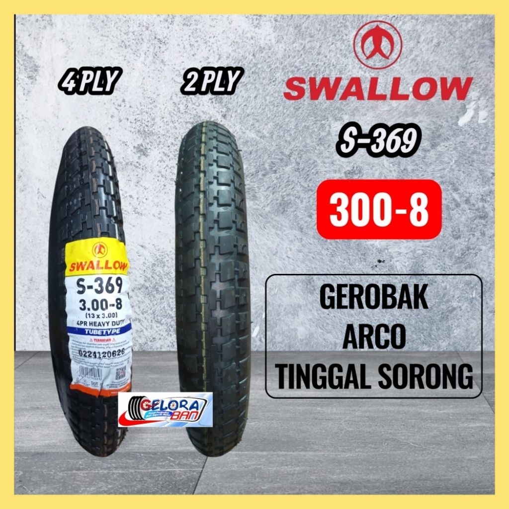 ban arco tinggal sorong swallow s-369 300-8 ban pespa ring 8 ban tinggal sorong ban grobak dorong ba
