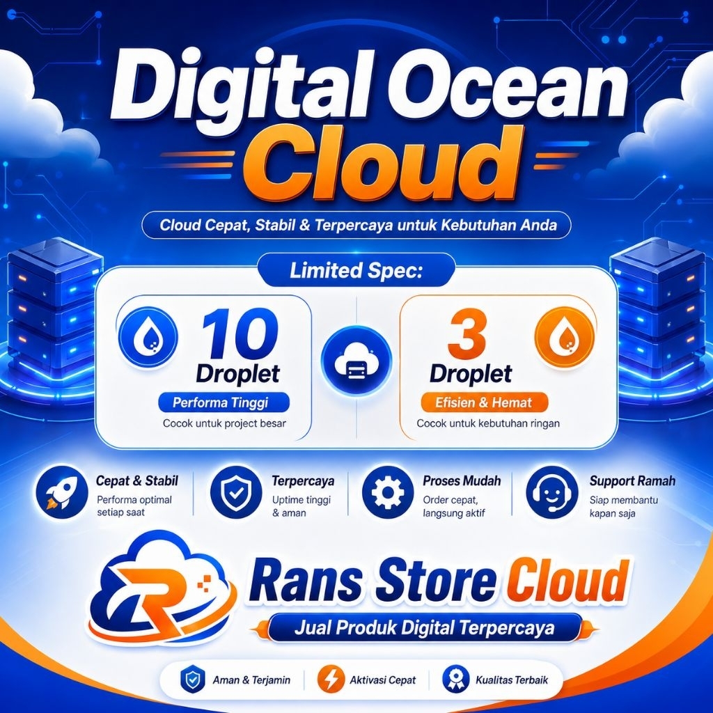 AKUN DIGITAL OCEAN 200$