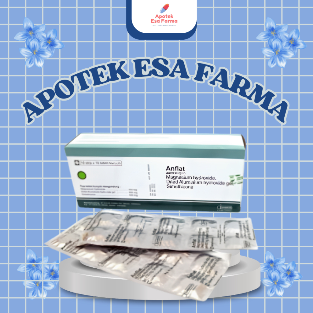 Anflat Strip Isi 10 Tablet Untuk Lambung Sehat