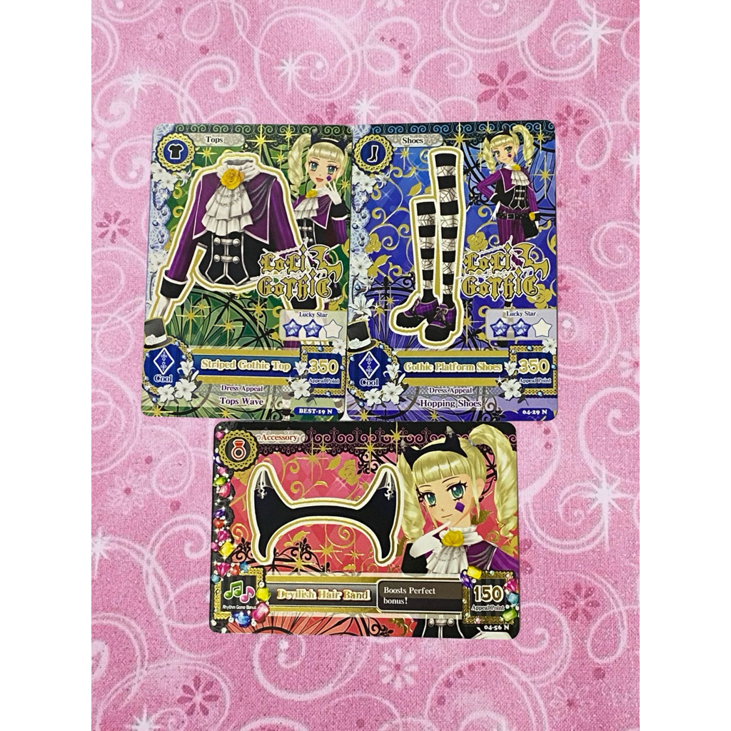 [original card] aikatsu card yurika loli gothic set