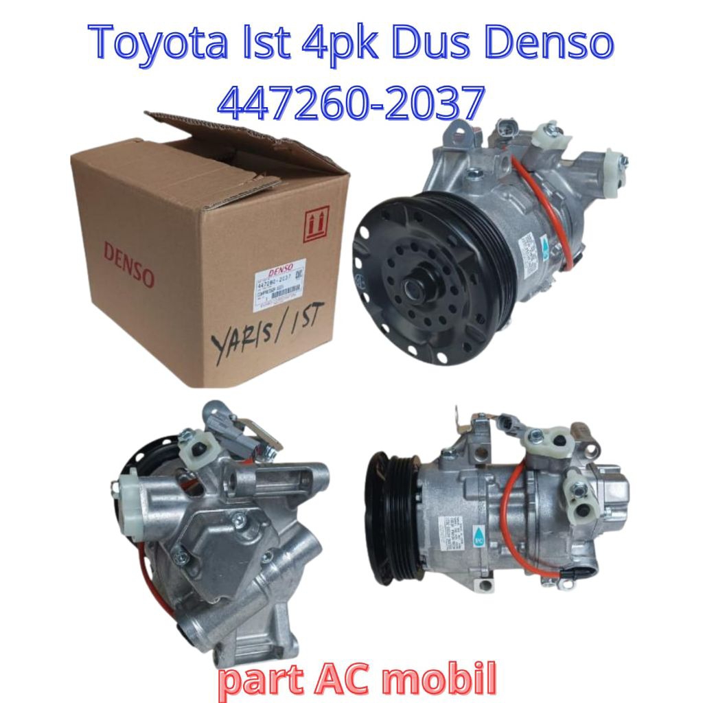 kompresor compressor toyota ist 4pk dus denso 447260-2037
