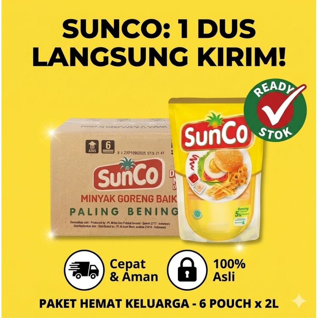 SUNCO 1 Dus 2 Liter Isi 6 Pouch