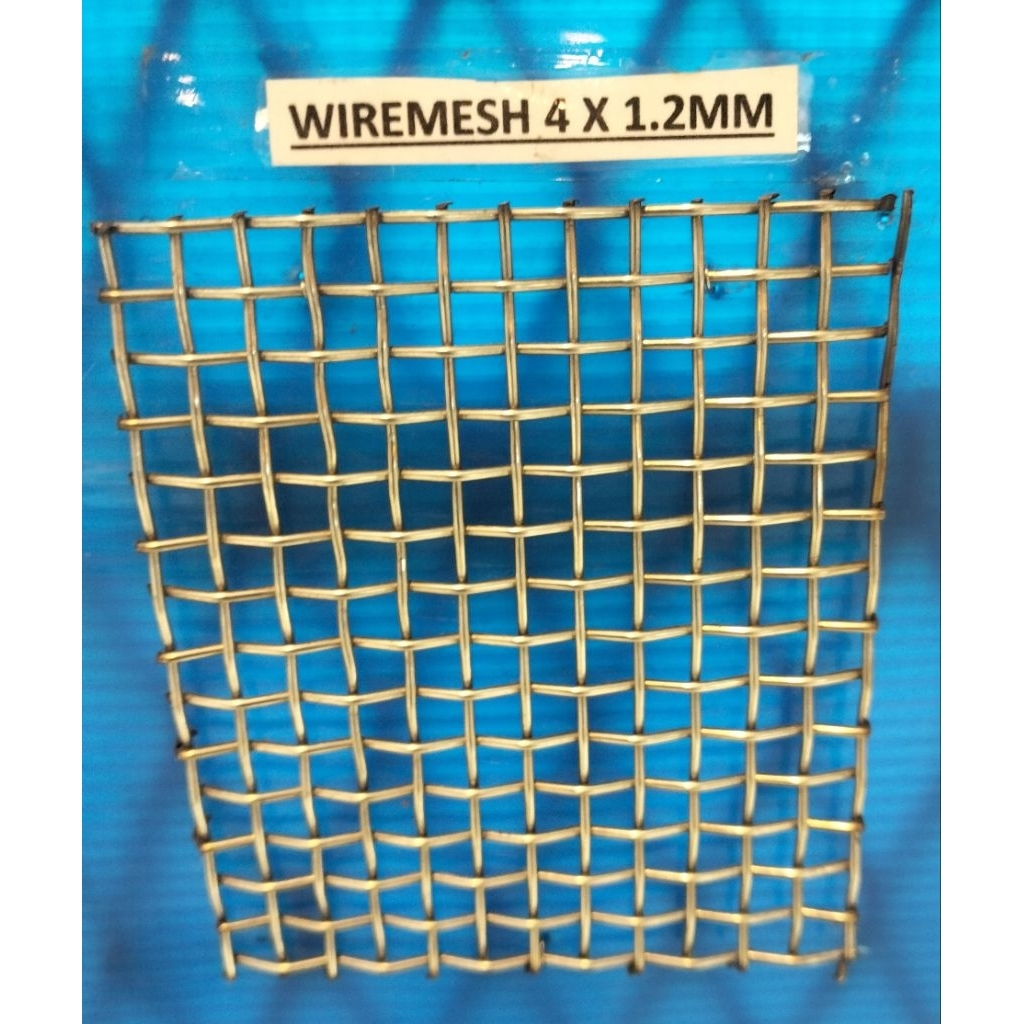 Kawat Mesh Stainless SS 304 4mm x 4mm tebal 1,2mm / kawat anyam lurus SS304 Meteran