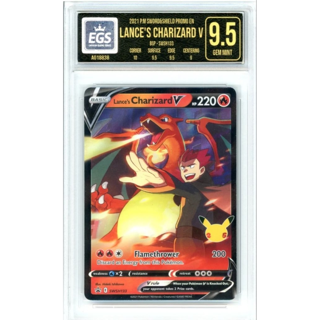 Lance's Charizard V SWSH133 Pokemon Celebrations EGS 9.5