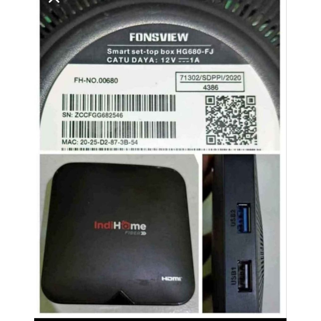 Stb Hg680 Fj sudah Unlock