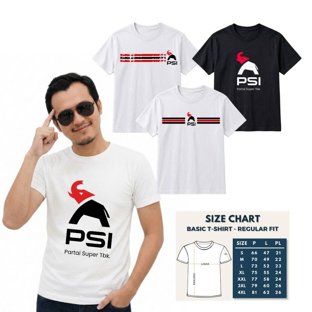 INI DIA KAOS PARTAI PSI LOGO TERBARU