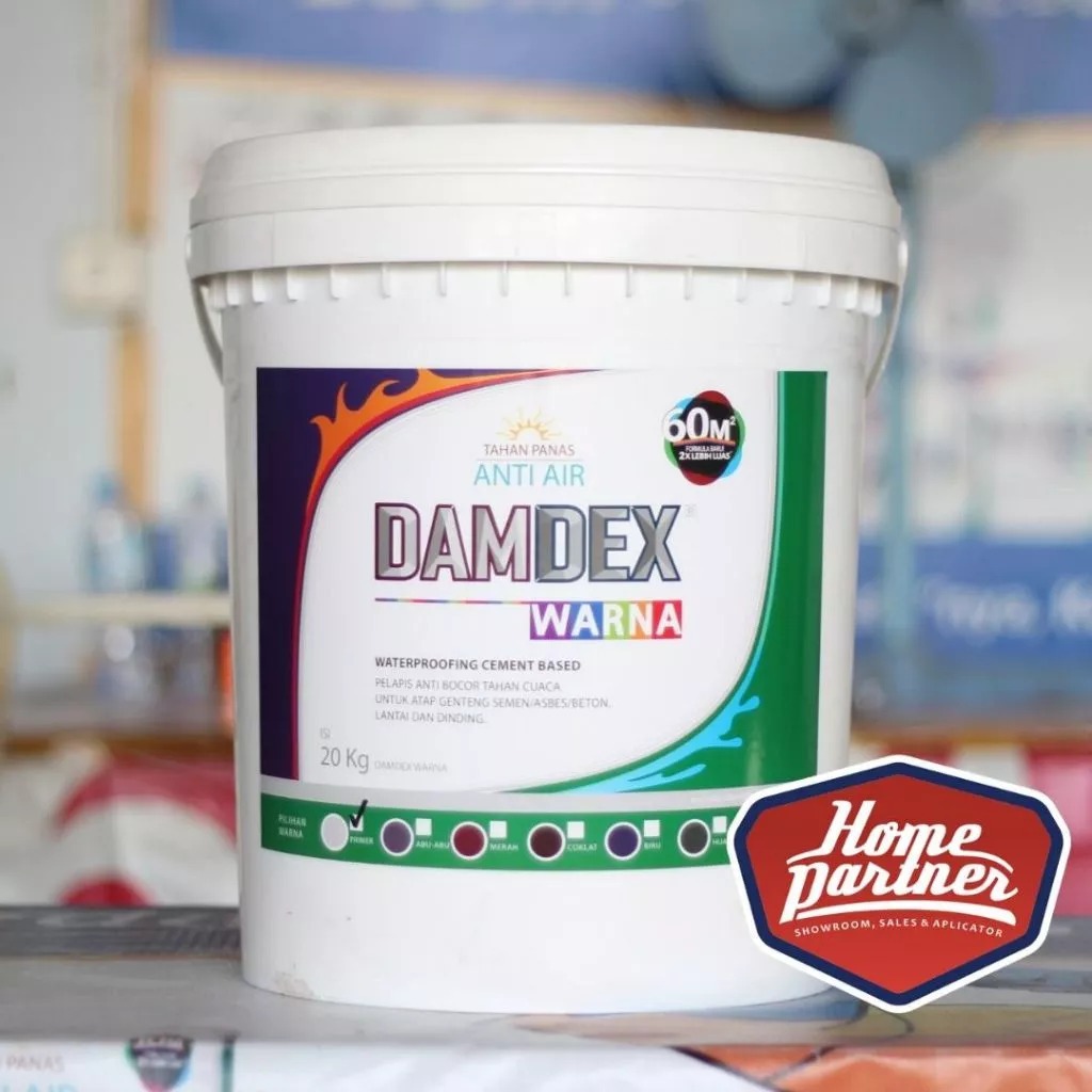 DAMDEX WARNA ABU Cat Waterproof Anti Bocor | Pelapis Dak Beton Atap Tembok Anti Rembes 20 KG