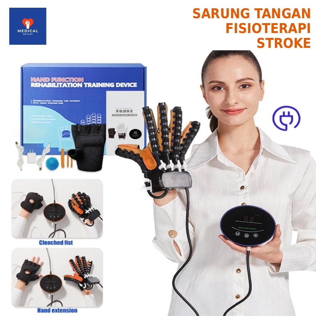 Sarung Tangan Fisioterapi Terapi Stroke Lumpuh Portable Medical Outlet
