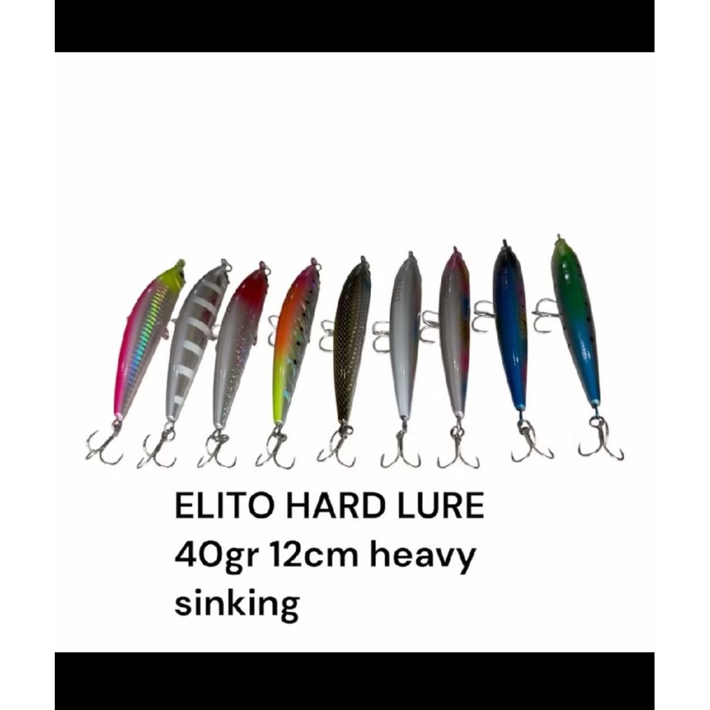 minnow ELITO hard lure 069 40g 12cm 9 warna HEAVY SINKING