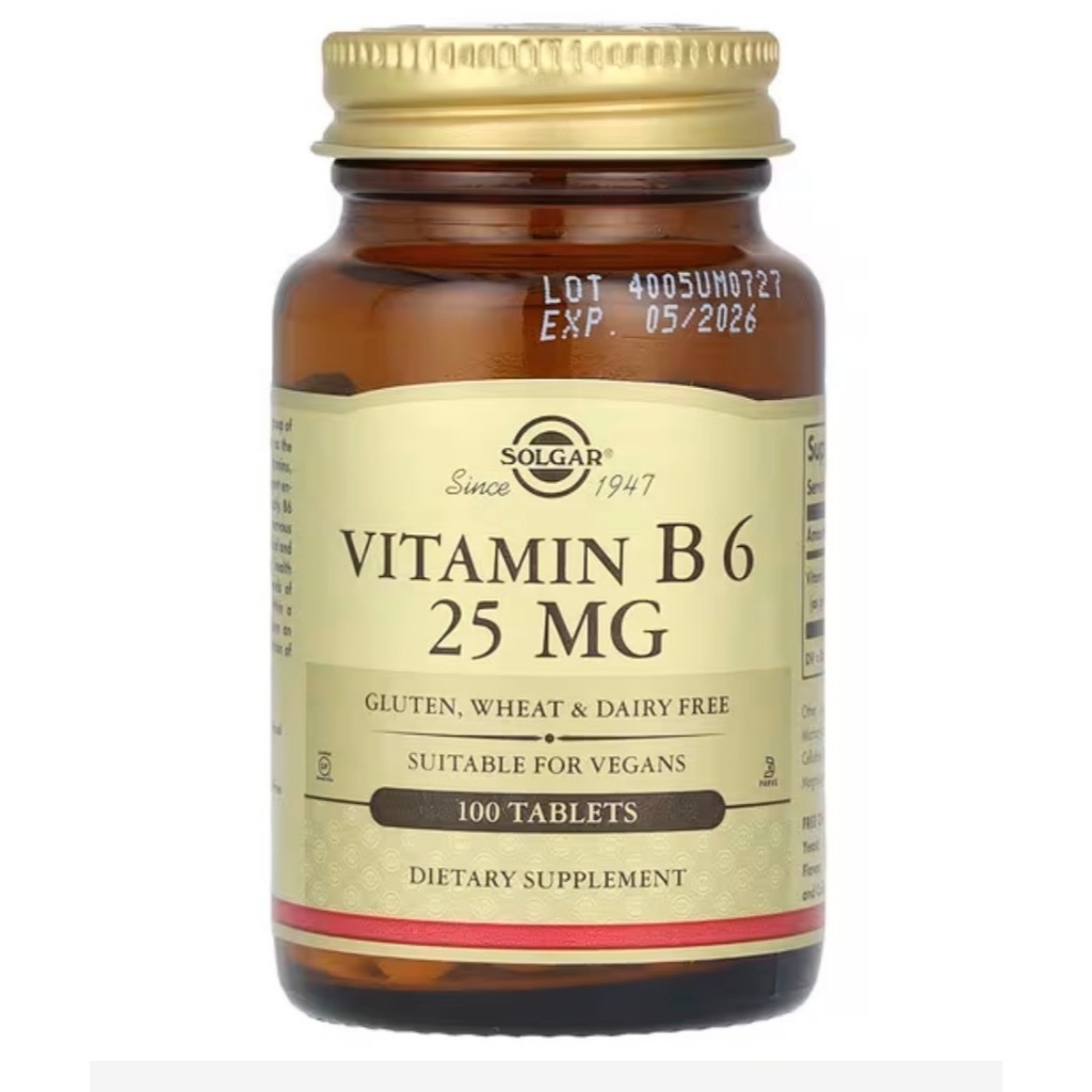 SOLGAR VITAMIN B6 25 mg 100 Tablets