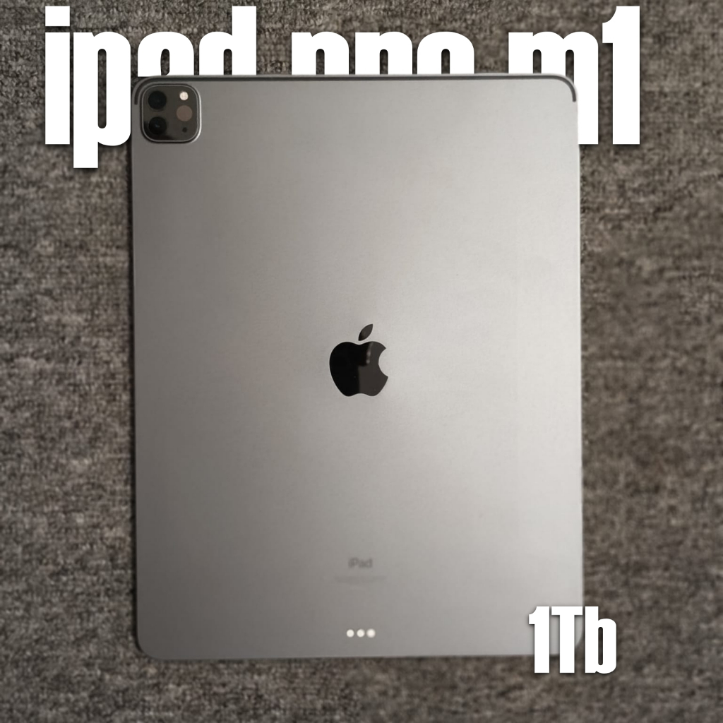 iPad Pro M1 12.9 inch 1TB Silver, Desain Tipis Dengan Kamera Ganda Dan Logo Apel Khas