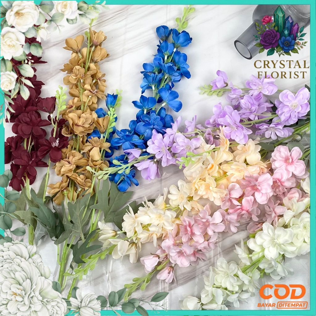 Artificial Flocking Hyacinth SnapDragon Bunga Palsu Sedap Malam Plastik