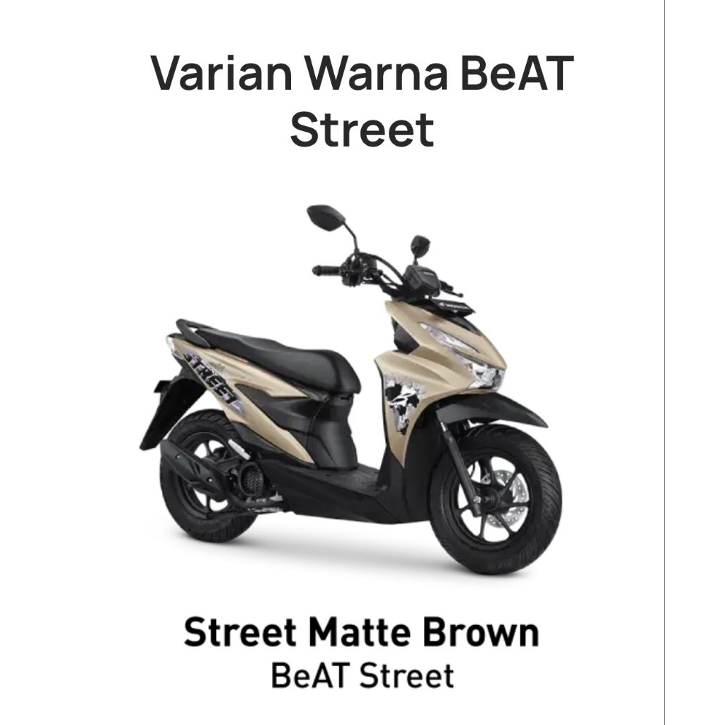 cicilan kartu kredit 0 % - Honda beat street matte brown 2026 sudah bisa cas hp di motor