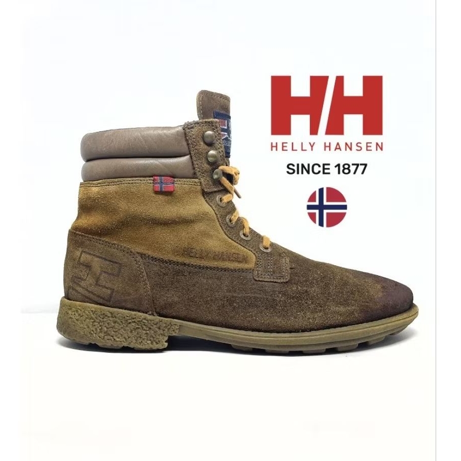 Size 44 | HELLY HANSEN Norwaygia Sepatu Boots pria Suede Eropa