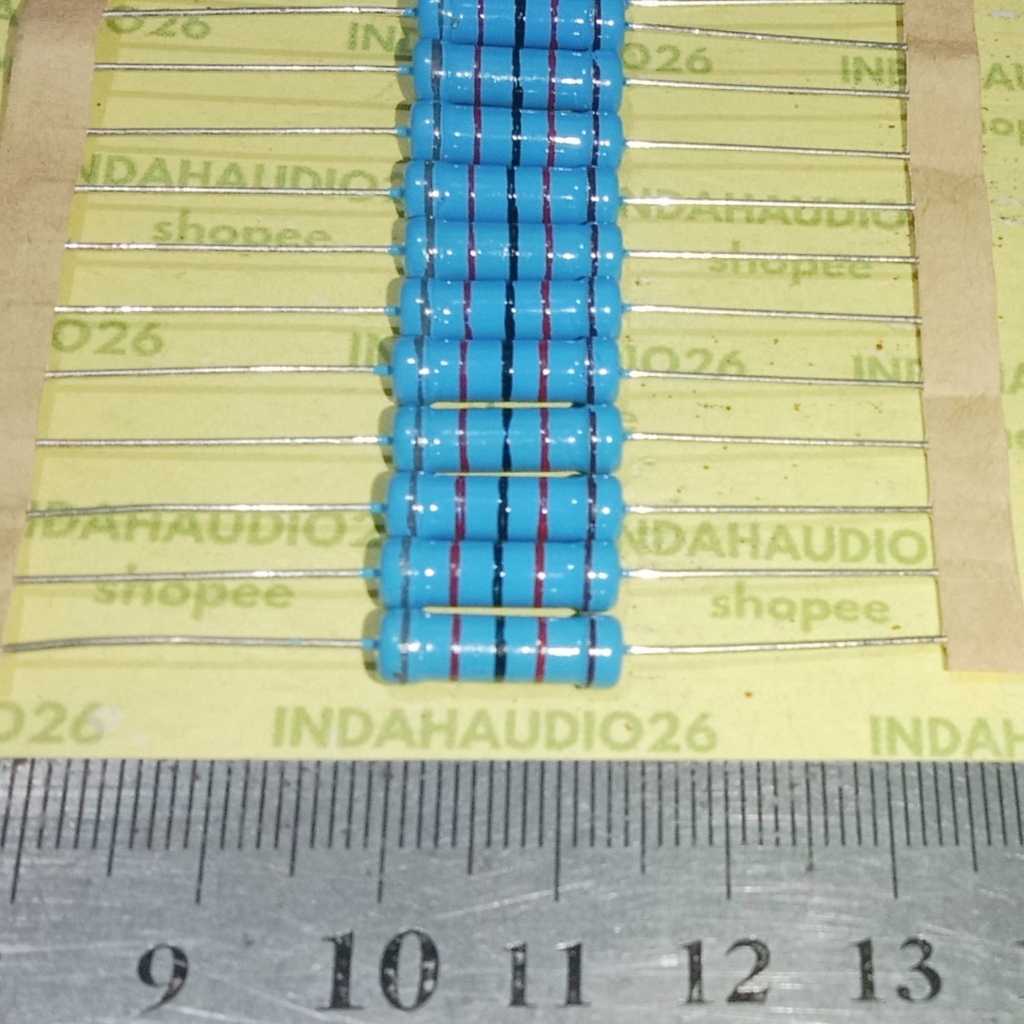 metal film 82K 2W 1% resistor 82k  2 watt  82 kilo ohm 2 w 2watt 1 persen 82 k 2w  82000  OHM  BIRU