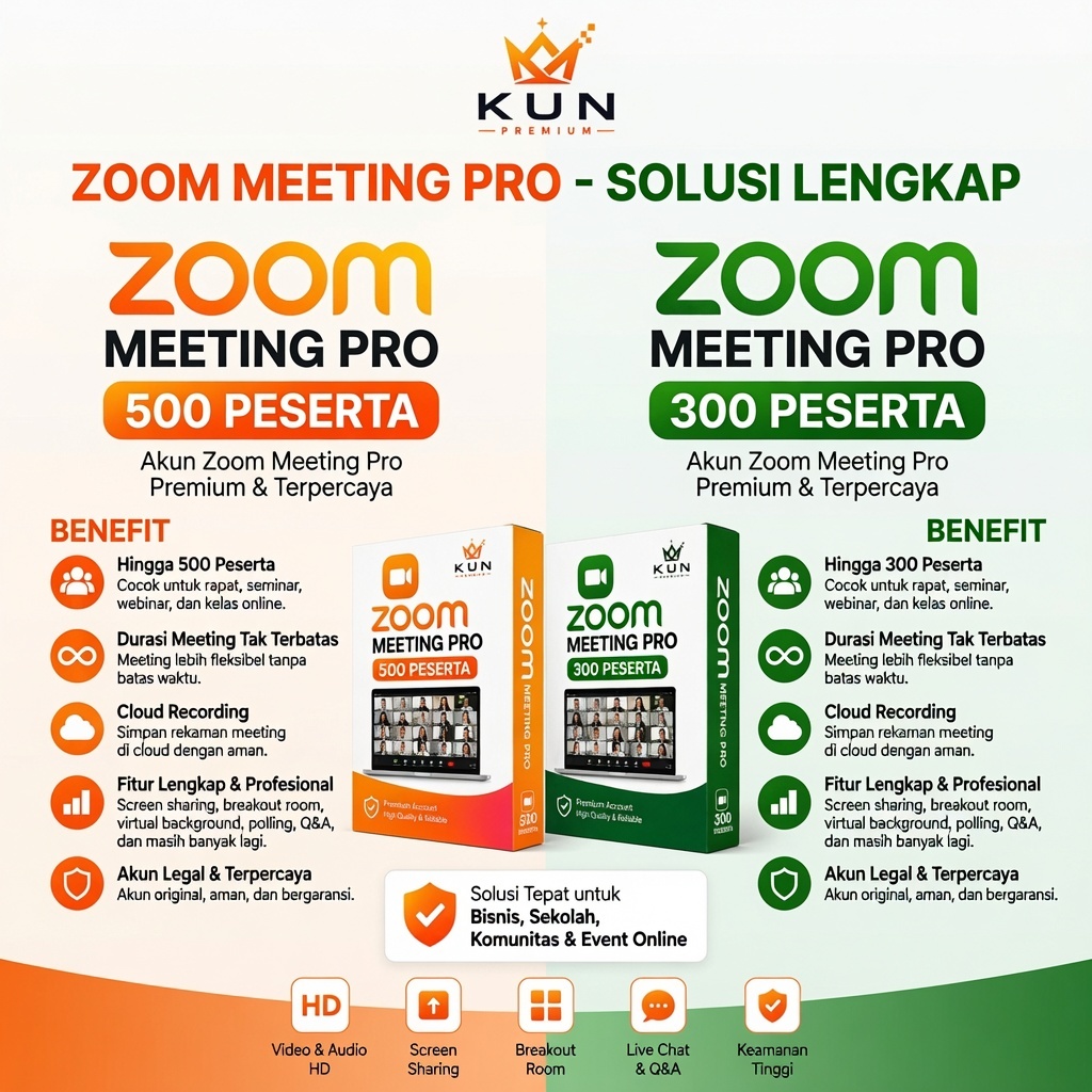 Zoom Meeting Anti Disabled Murah Harian 300 500 Peserta Garansi