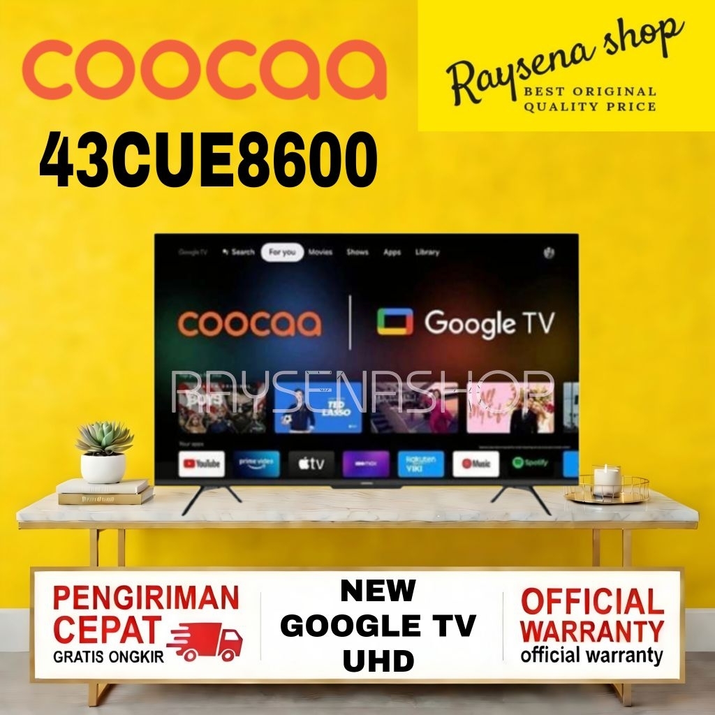 COOCAA 43CUE8600
4K GOOGLE TV 43 inch