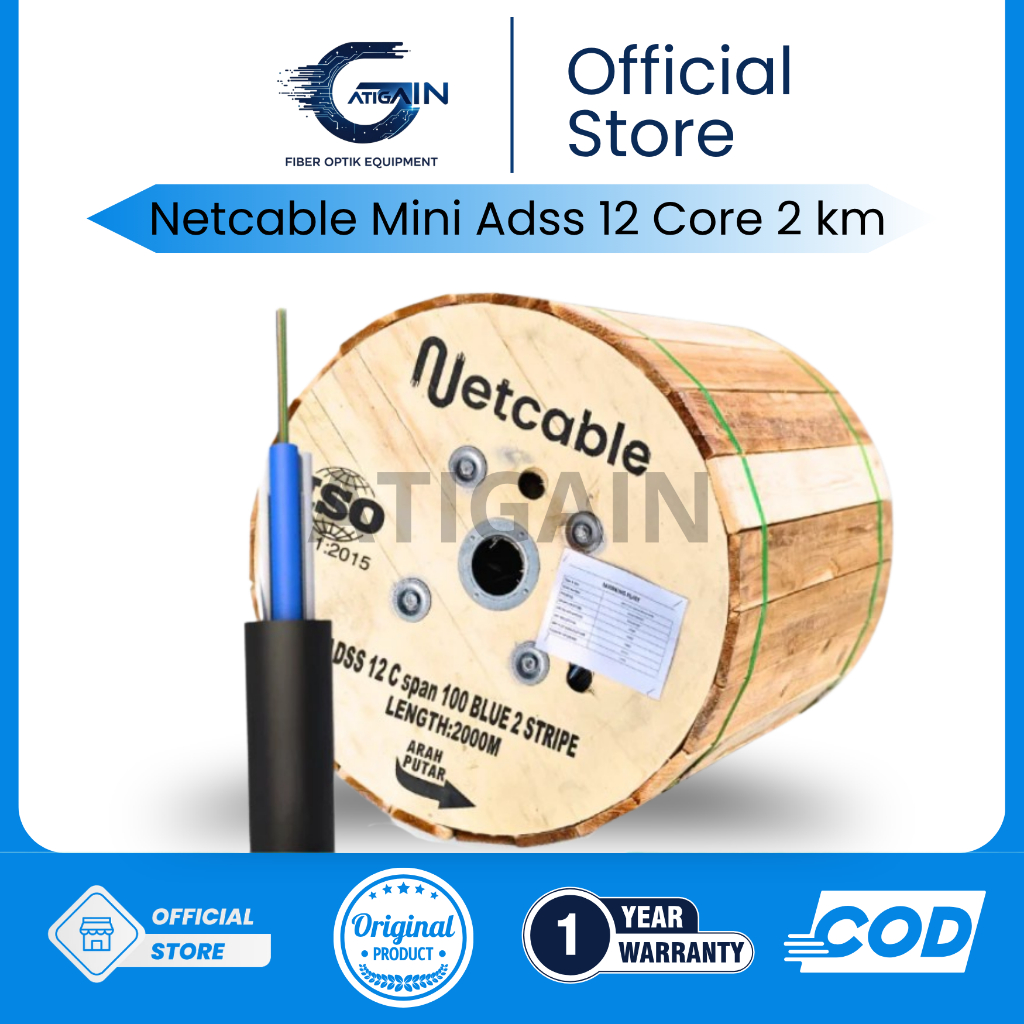 Cable Mini ADSS 12 core | 24 core 2000 meter & 4000 meter Zimmlink-Ehose-Netcable KU mini 12 core -2