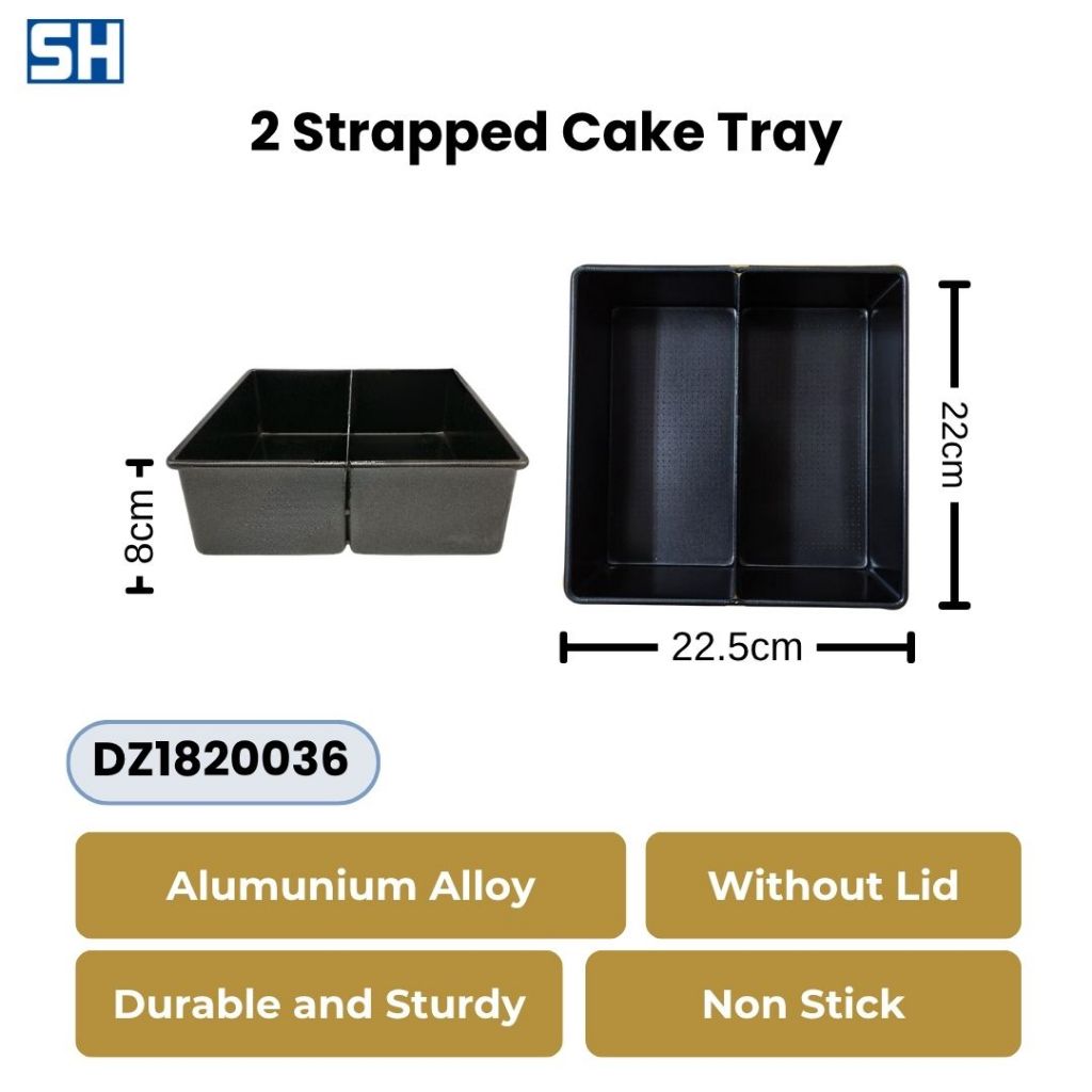 Loyang Roti Tawar Tanpa Tutup 2 Strapped Cake Tray Without Lid Anti Lengket Sanneng DZ1820036