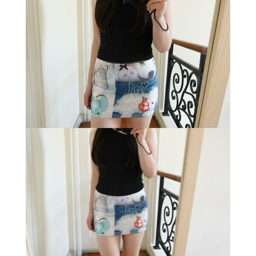 Graphic Print Mini Skort (New)