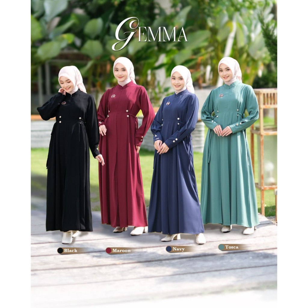 ADEN HIJAB GAMIS POLOS/GEMMA SERIES