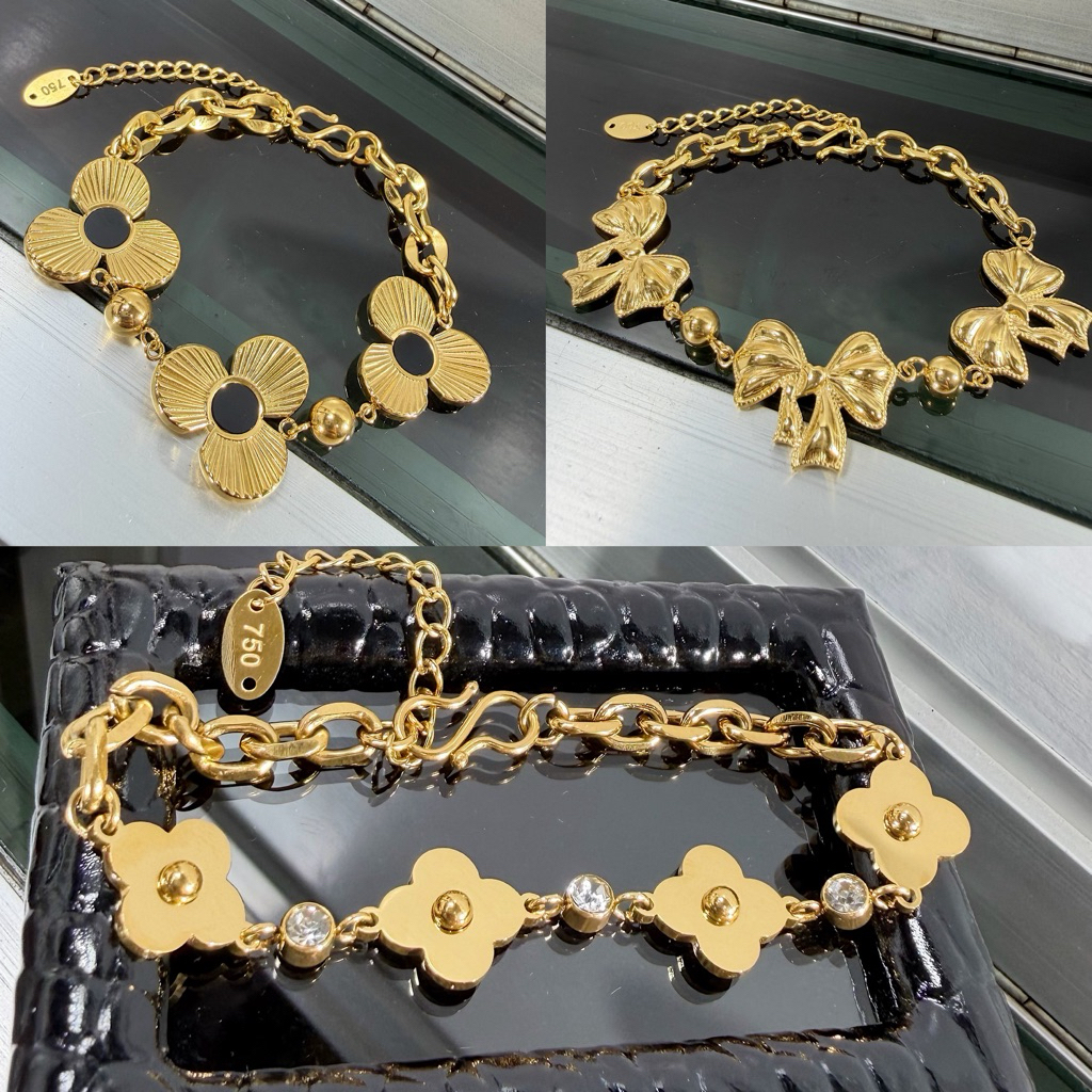 gelang titanium , gelang pita, gelang bunga hitam
