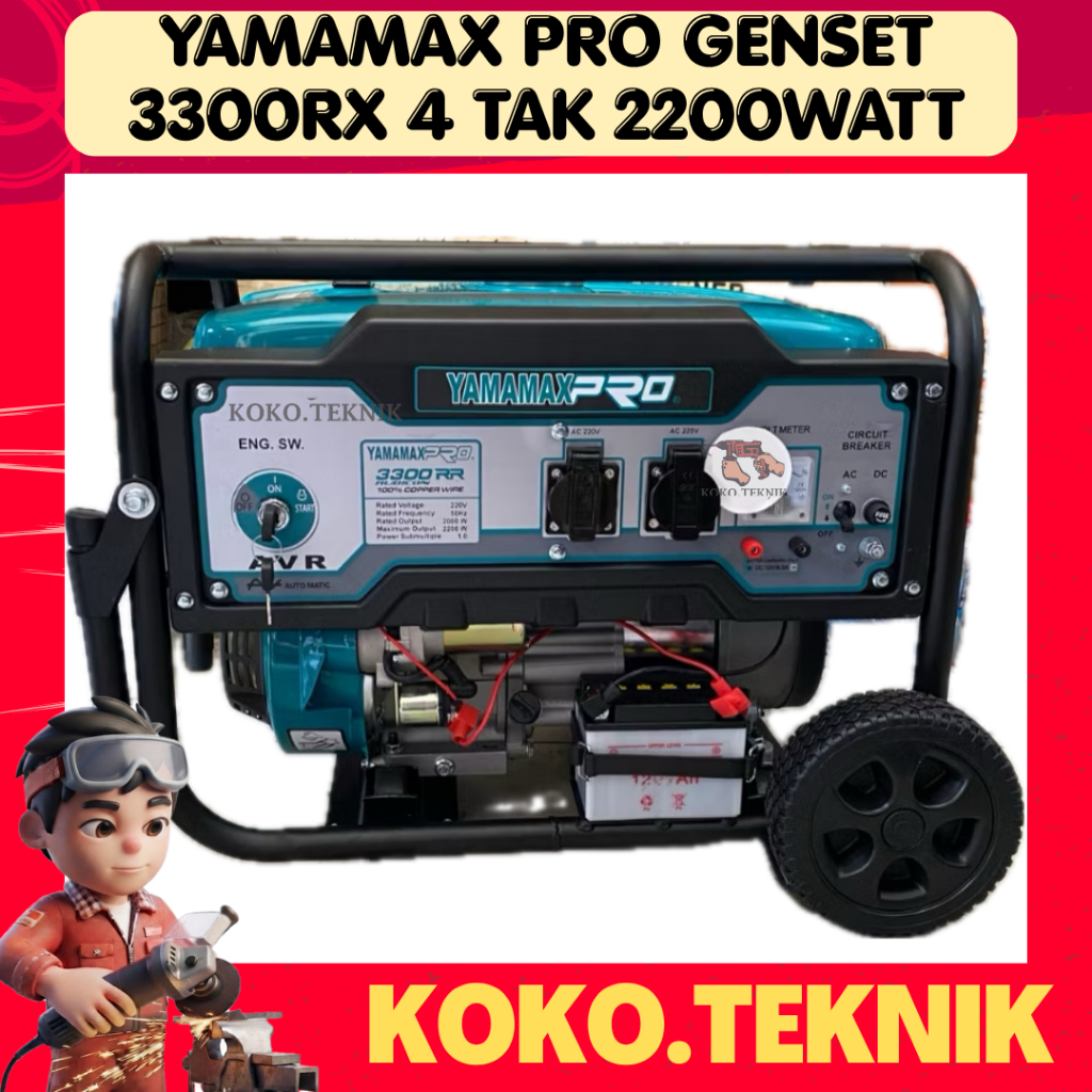 YAMAMAX PRO GENSET 3300RX 4 TAK POWER GENERATOR 2200WATT GENSET GENERATOR GASOLINE BENSIN