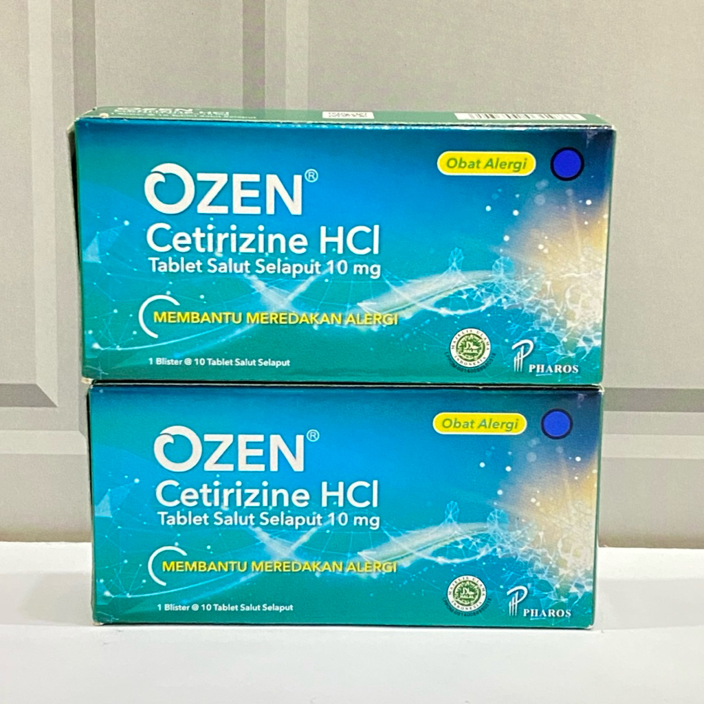 Ozen Cetirizine 10mg 1 Box @10 tablet - Meredakan alergi, gatal-gatal, biduran