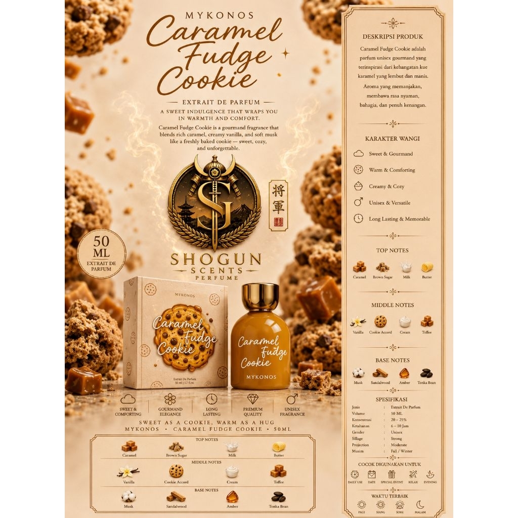 MYKONOS CARAMEL FUDGE COOKIES 50ML ORIGINAL SEGEL