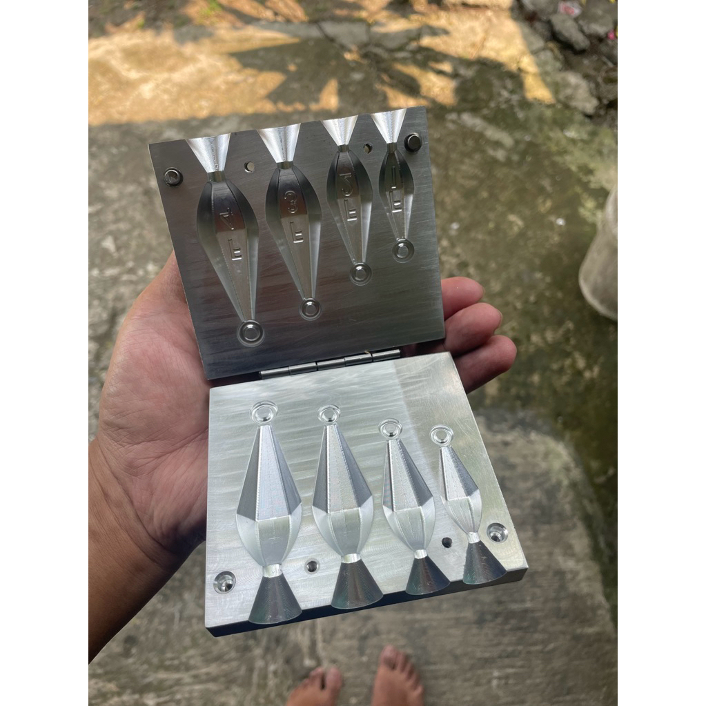 cetakan timah pancing belimbing