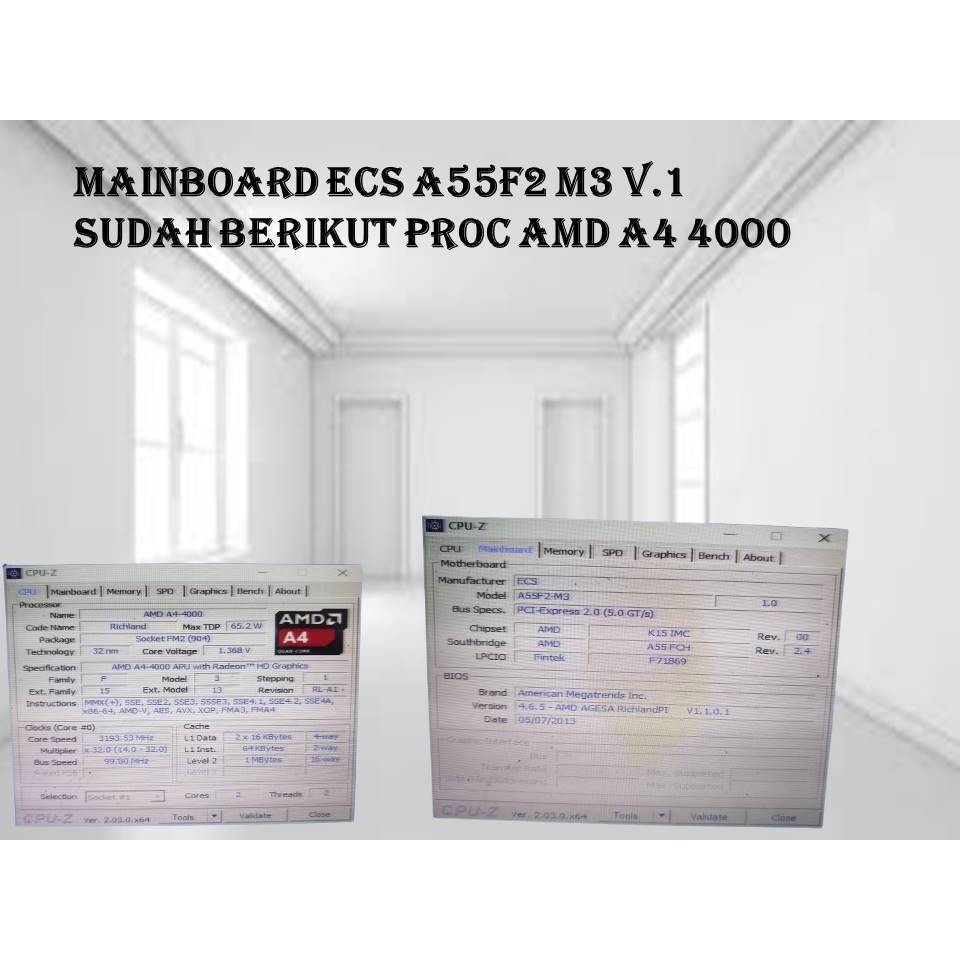 ecs A55F2-M3 Motherboard mATX