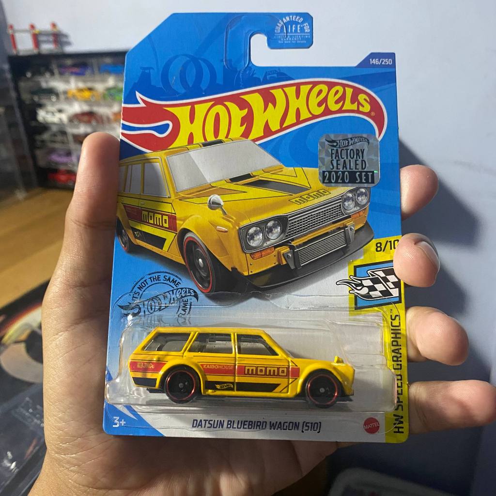 Hot Wheels Datsun Bluebird Wagon 510 Recolor Kroger Exclusive KMart Yellow FS 2020 Factory Sealed