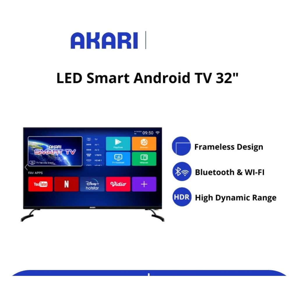 LED AKARI SMART ANDROID TV 32" AT 32B57 ANDROID 11