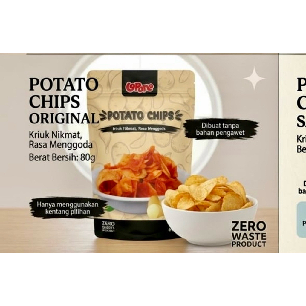 Keripik kentang pedas manis