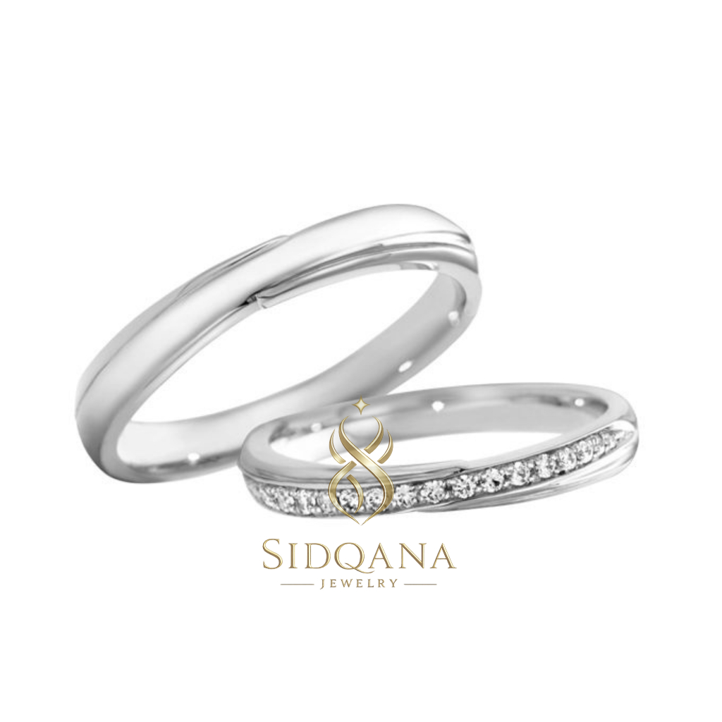 Sidqana Jewelry - Cincin Couple Silver Perak Murni - Couple Ring