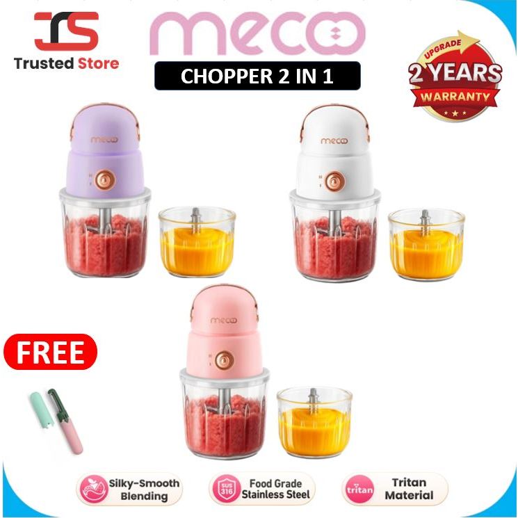 mecoo Chopper Mini 2-in-1 Food Grade Pengolah Makanan