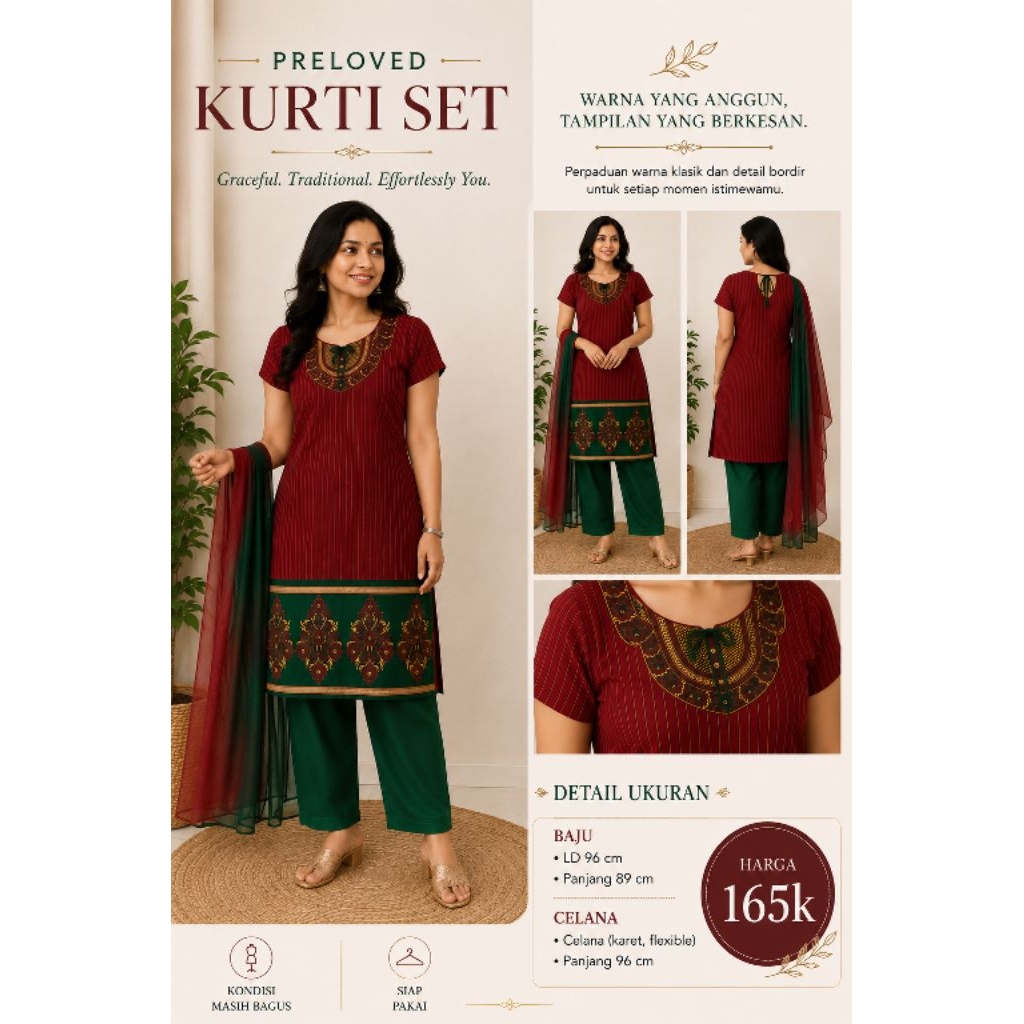 PRELOVED KURTI SET - BAJU INDIA WANITA SET