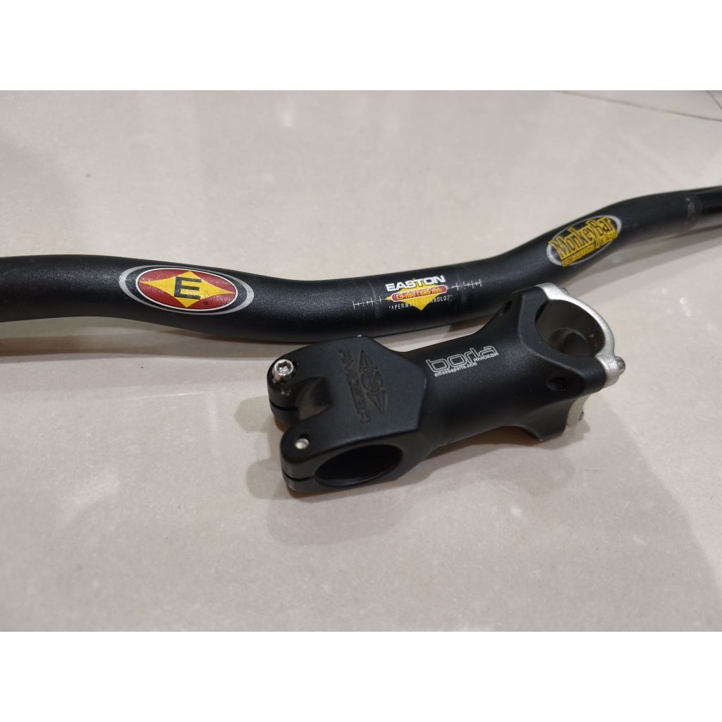 NEW Handlebar sepeda EASTON + Stem OS Amoeba size handlebar standar ,Kondisi baru