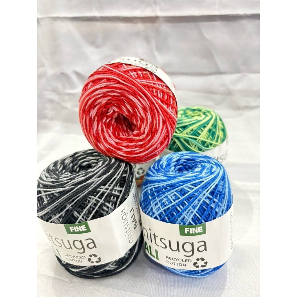 Benang Rajut Katun Onitsuga Bali Sembur/Rajut Katun Mix Warna/Benang Rajut Katun Sembur