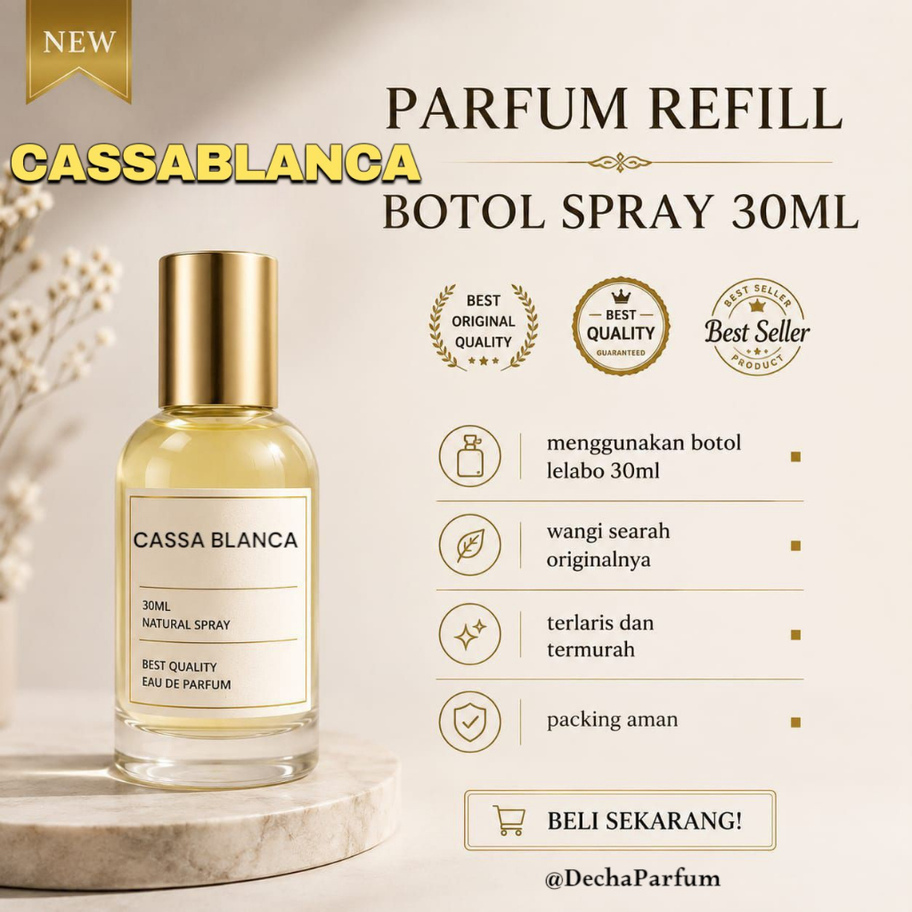 (LLB 30ML) C4SS4BL4NC4 PARFUM REFILL 30ML TERLARIS MURAH DAN TAHAN LAMA