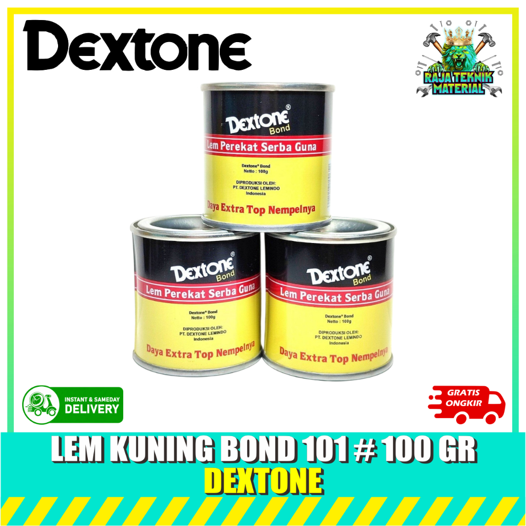 LEM KALENG BOND 101 DEXTONE LEM KUNING SEPATU SOL - LEM KARET AIBON / Lem Perekat Serba Guna DEXTONE