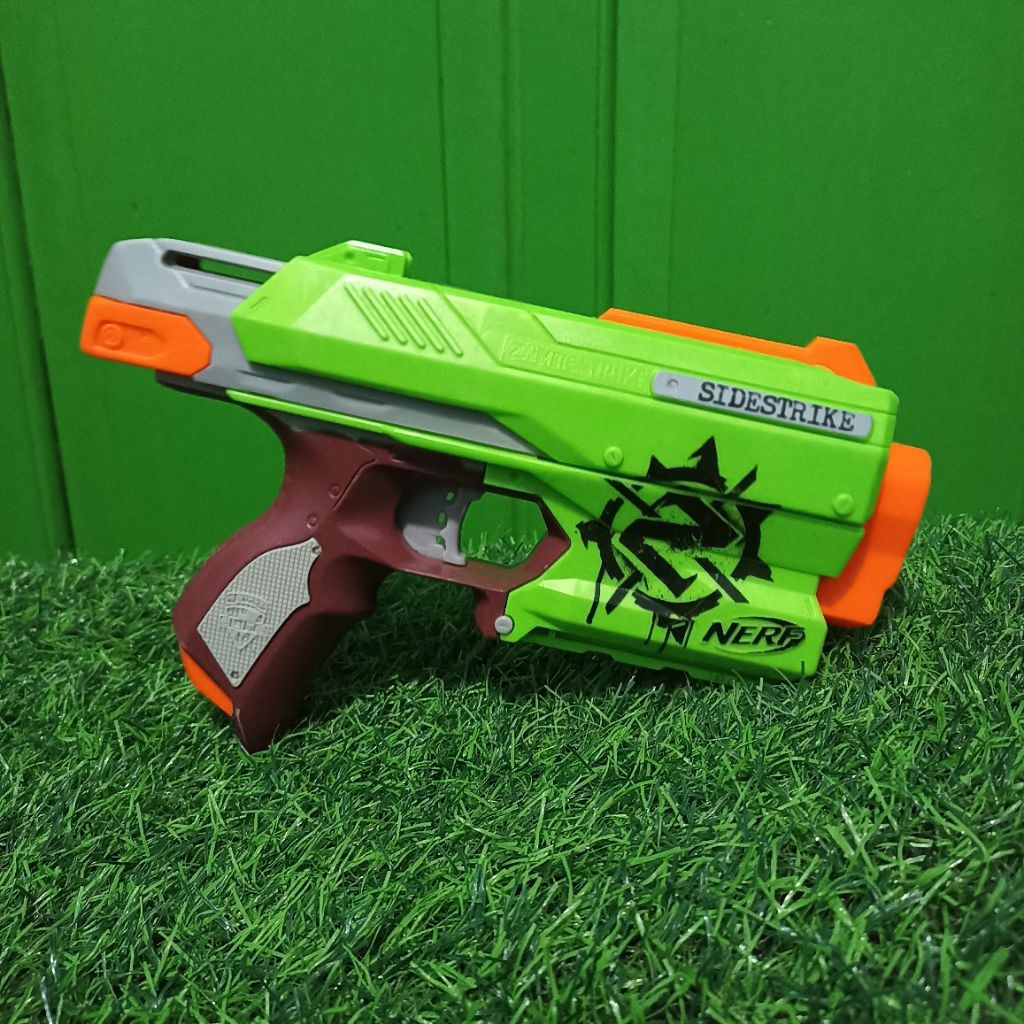 Nerf Hasbro Nerf Zombie Strike Sidestrike  Original Hasbro Mainan Tembak Soft Bullet Bekas