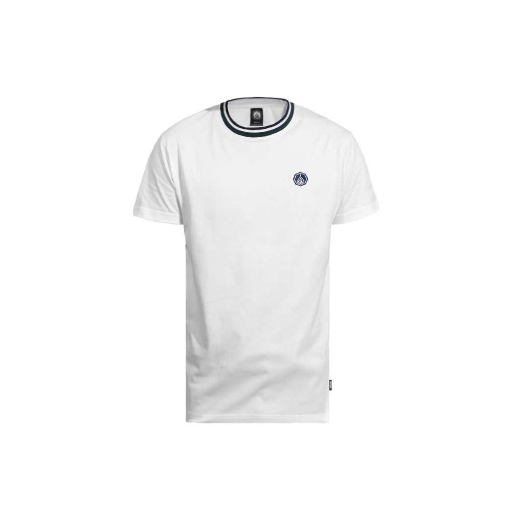 Prung Ixora Tshirt Ringer Tee Kaos Warna Putih