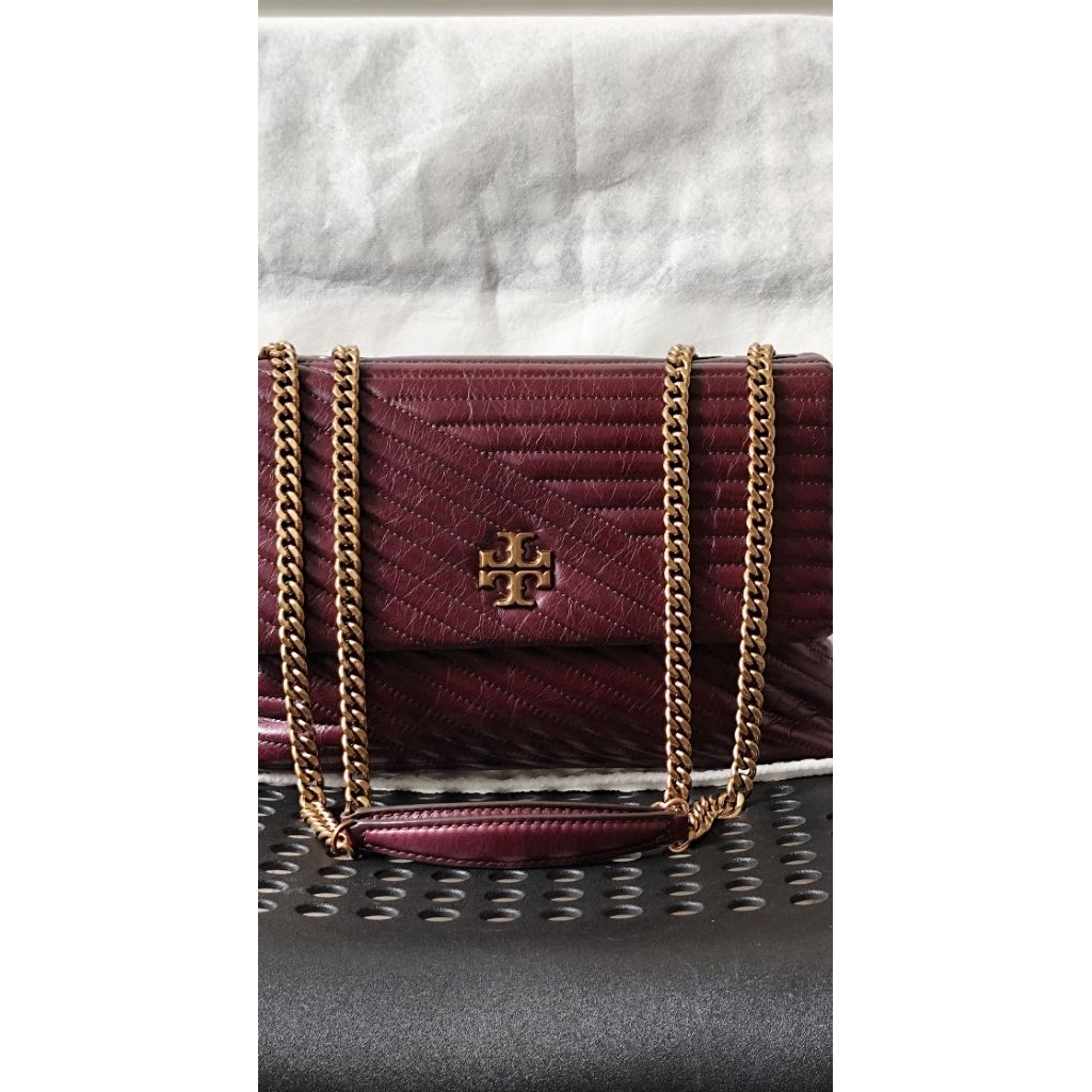 Preloved Tas Tory Burch Kira Chevron Glazed Shoulder